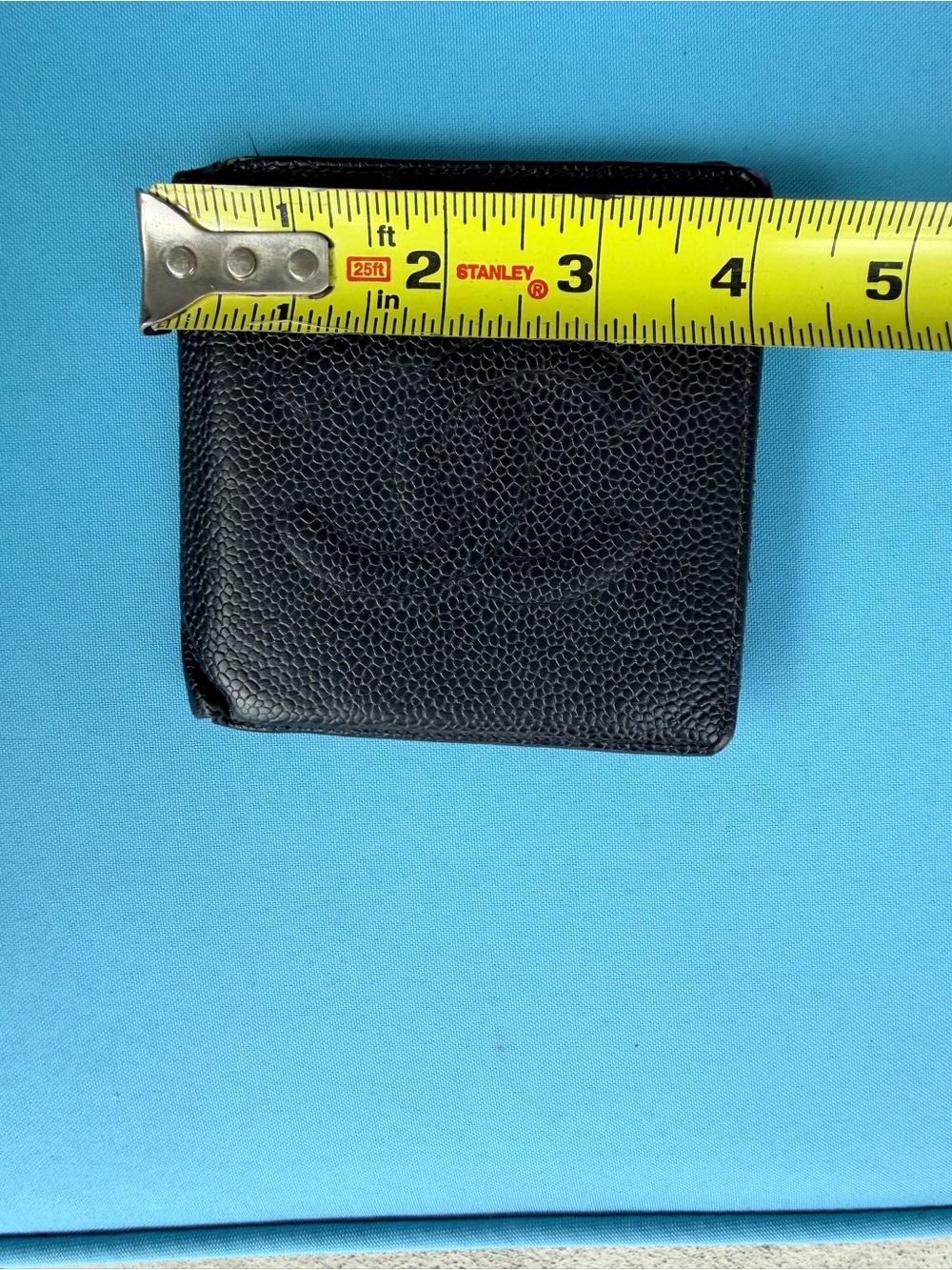 CHANEL Rare vintage Black Pebbled Leather Men's wallet AUTHENTIC - Picture 13 of 14